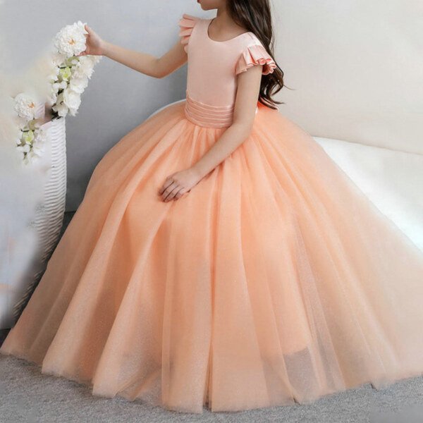 orange flower girl dress 1548002