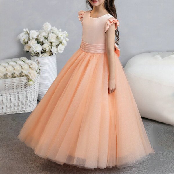 orange flower girl dress 1548004