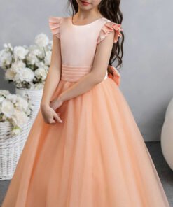 orange flower girl dress 1548005
