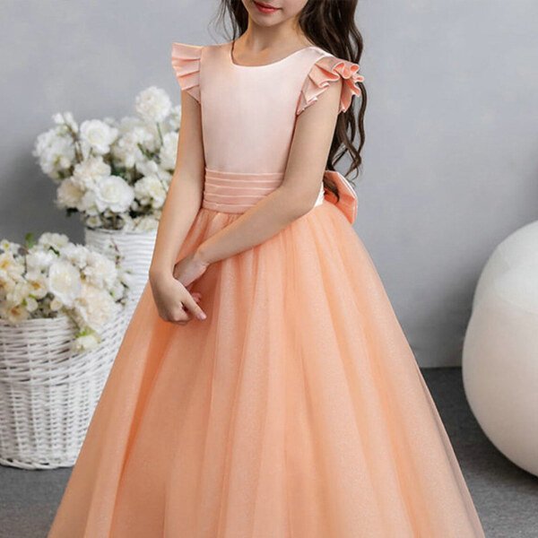 orange flower girl dress 1548005