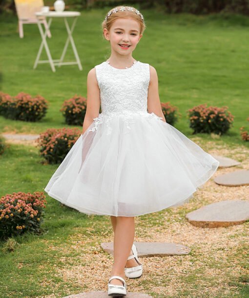 white flower girl dresses 1544-001