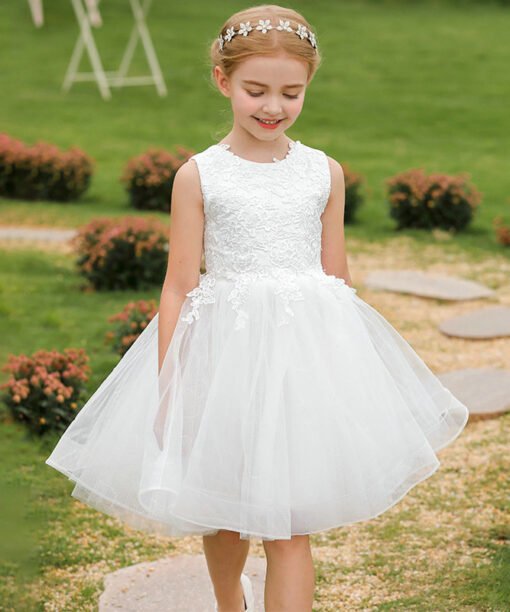 white flower girl dresses 1544-002