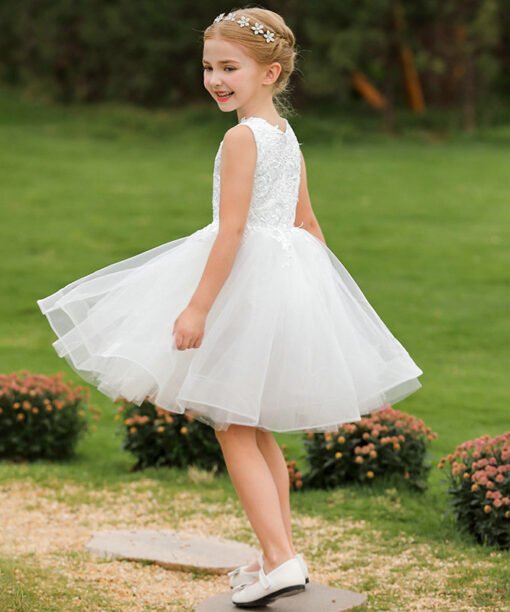 white flower girl dresses 1544-003
