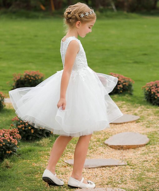 white flower girl dresses 1544-006
