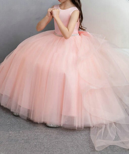 blush pink flower girl dress 1563-002
