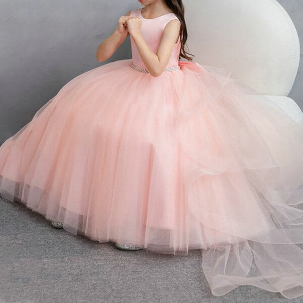 blush pink flower girl dress 1563-002