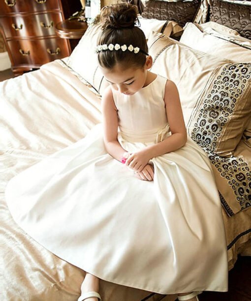 satin flower girl dress 1565-002