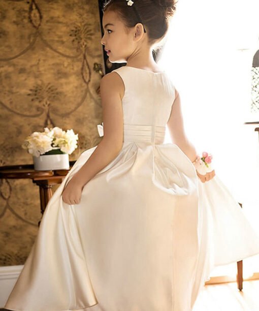 satin flower girl dress 1565-005
