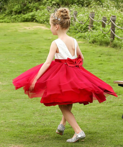 white and red flower girl dresses 1558005