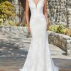v neck mermaid wedding dress 1523-001