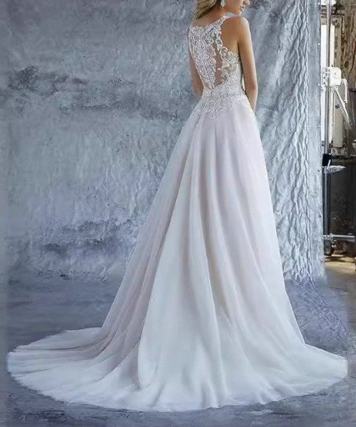 a line wedding dresses plus size 1535-001