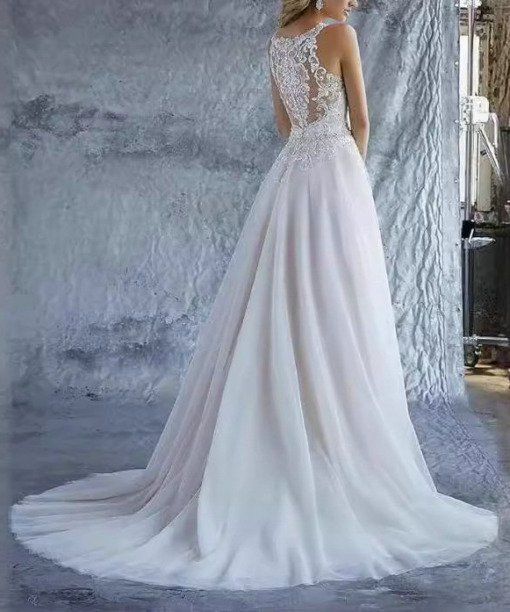 a line wedding dresses plus size 1535-002