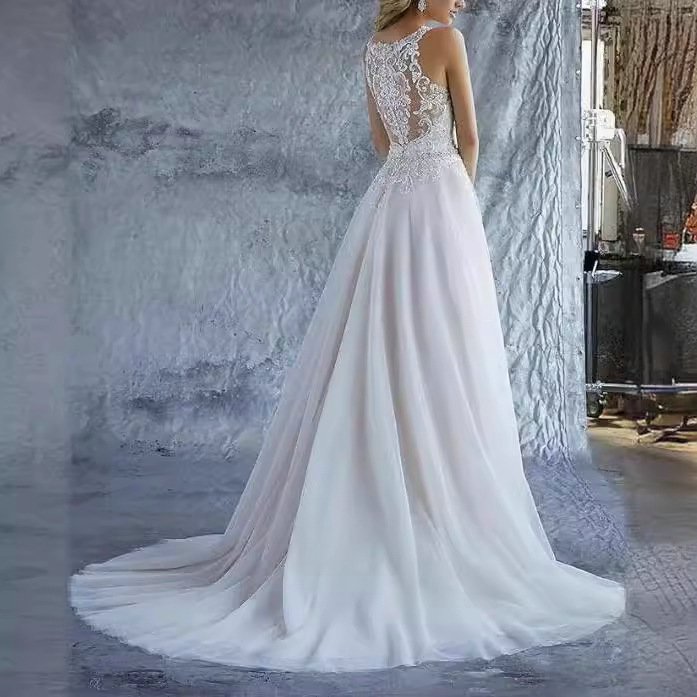 a line wedding dresses plus size 1535-002
