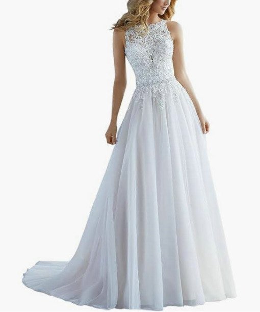 a line wedding dresses plus size 1535-004