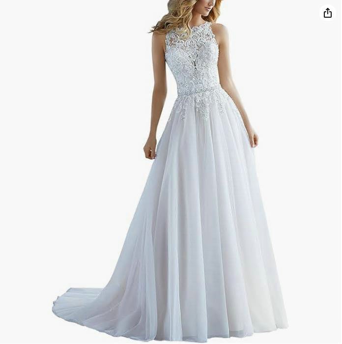 a line wedding dresses plus size 1535-004