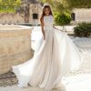 halter chiffon wedding dress 1525-003
