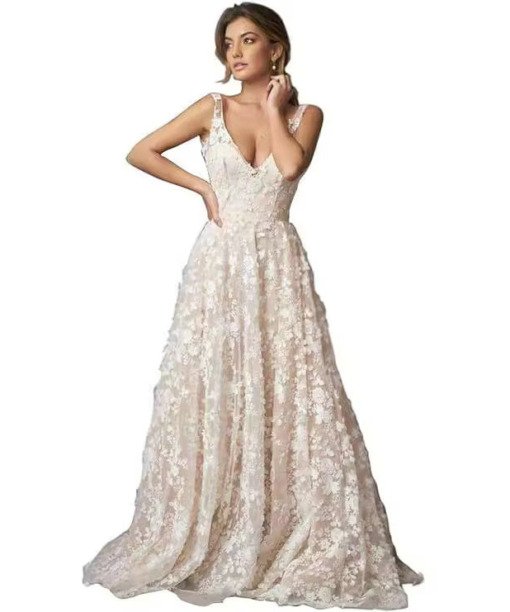 lace a line wedding dress 1534-001