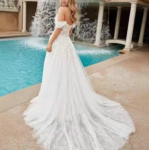 slit wedding dress 1529-001