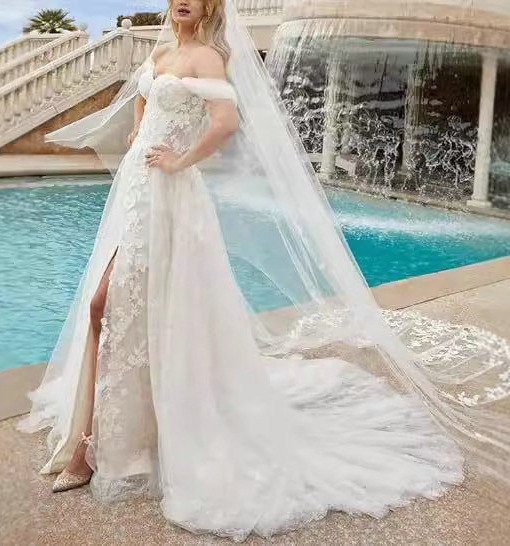 slit wedding dress 1529-002