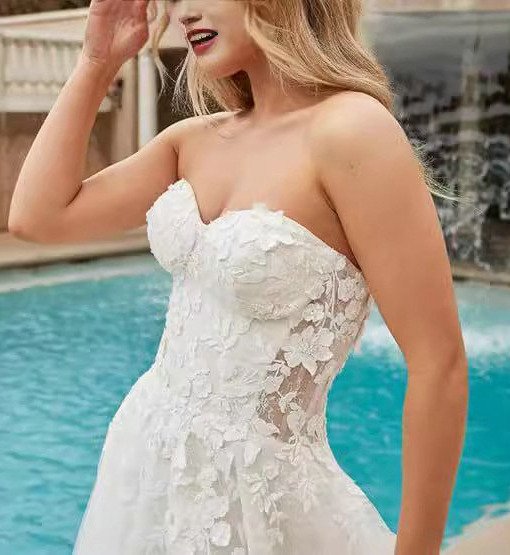 slit wedding dress 1529-003