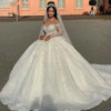 long sleeve ball gown wedding dress 1572-1