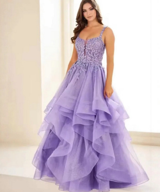 tiered prom dress 1579-002